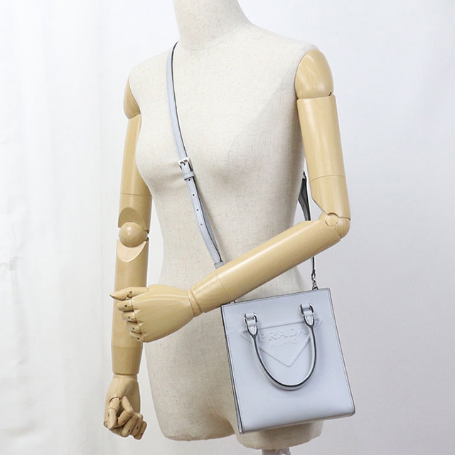 【中古品】PRADA ネイビー レザー 2wayビジネスバッグ プラダ PRADA ビジネス 2VE3689Z2F0216 ブリーフケース 2WAYバッグ