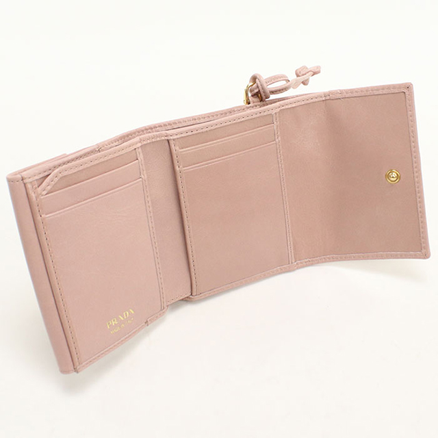 PRADA（プラダ） 中古 三つ折り財布 コンパクト 三折財布 レディース