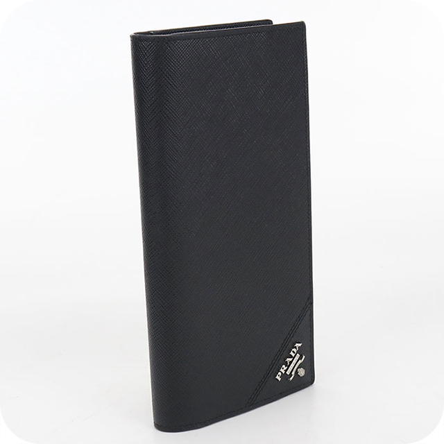 PRADA（プラダ） 中古 長財布二折 メンズ ブランド サフィアーノレザー