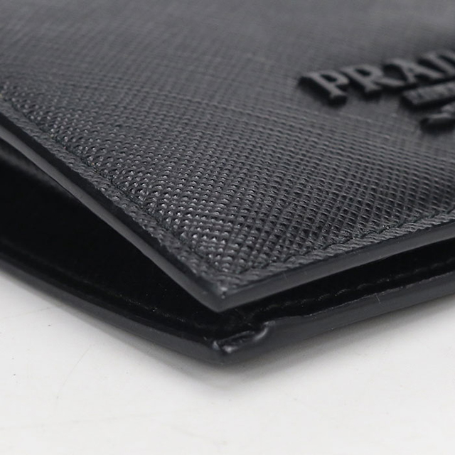 み*え様 PRADA ブラック 二つ折り財布　オークション‼️ PRADA（プラダ） 中古 二つ折り財布 コンパクト レディース ブランド