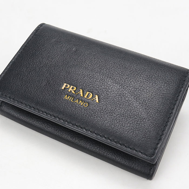 美品 PRADA プラダ レザー ロゴ カードホルダー 名刺入れ ケース PRADA（プラダ） 中古 名刺入れ レディース ブランド レザーカード