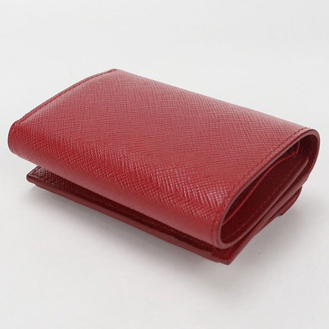 【美品】PRADA プラダ 三つ折り財布 サフィアーノ 1MH021 PRADA（プラダ） 中古 三つ折り財布 三折財布 コンパクト レディース