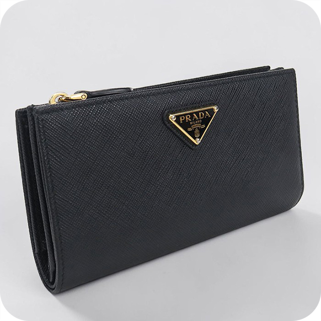 PRADA（プラダ） 中古 二つ折り財布 二折財布 コンパクト レディース