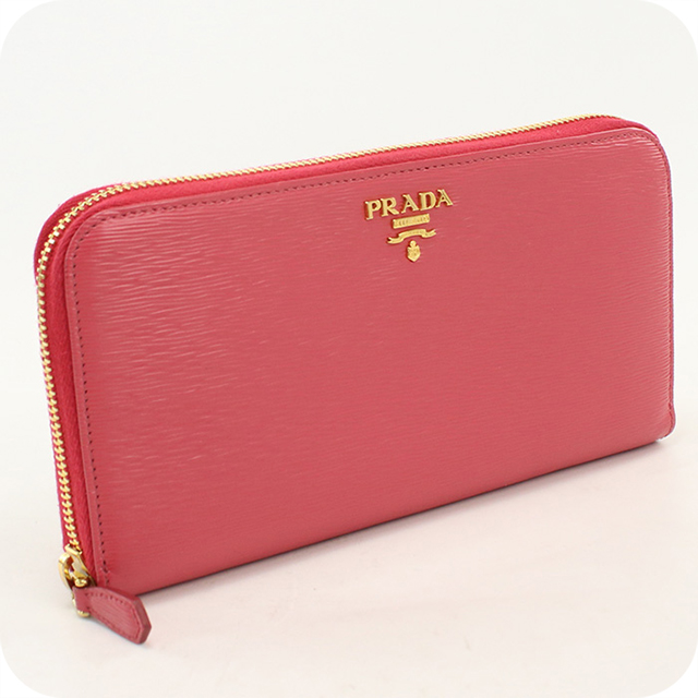 474 美品 PRADA プラダ 長財布 ラウンドファスナー PRADA（プラダ） 中古 長財布ラウンドファスナー レディース ブランド
