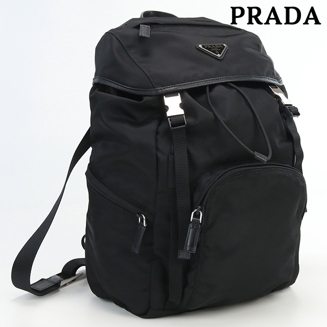 中古 プラダ リュック ユニセックス ブランド PRADA ナイロン バックパック ナイロン 1BZ039 V44 F0002 ブラック バッグ