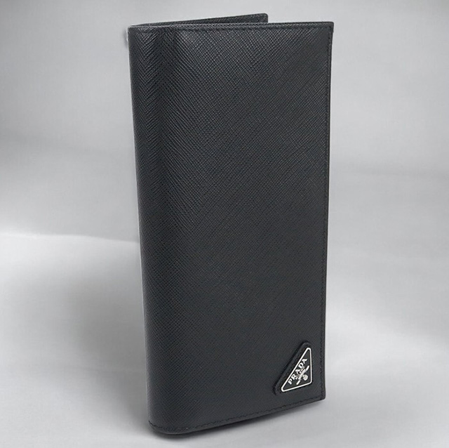 PRADA（プラダ） 中古 長財布ニ折小銭入付き メンズ ブランド 