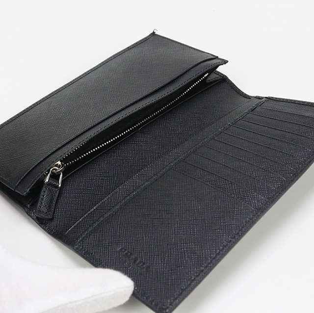 PRADA（プラダ） 中古 長財布ニ折小銭入付き メンズ ブランド