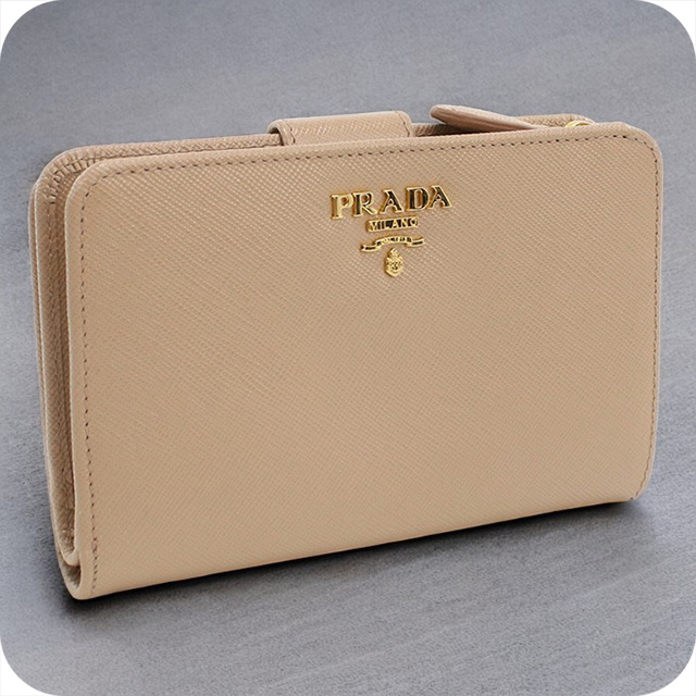 PRADA 二つ折り財布 1M1225 QWA F0770【ランク:A】 PRADA 中古 プラダ 二折財布 レディース ブランド サフィアーノ