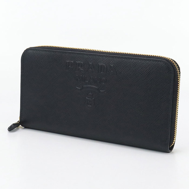 PRADA プラダ 長財布　財布 プラダ 長財布 財布 メンズ SAFFIANO TRIANG ブラック 2MV836