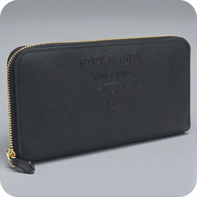 【未使用】プラダ　長財布　ラウンドジップ　オーガナイザー　ブラック　レザー PRADA - プラダ PRADA ラウンドファスナーウォレット 長財布