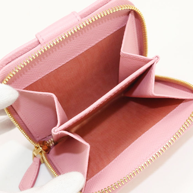 PRADA（プラダ） 中古 二折財布 レディース ブランド ピンク 財布