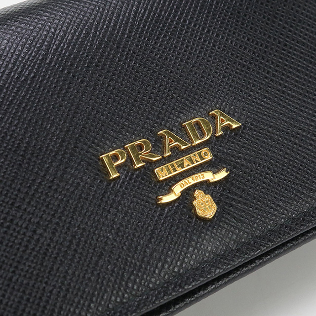 PRADA サフィアーノレザー 名刺入れ ブラック 美品 PRADA 中古 プラダ 名刺入れ レディース ブランド サフィアーノ