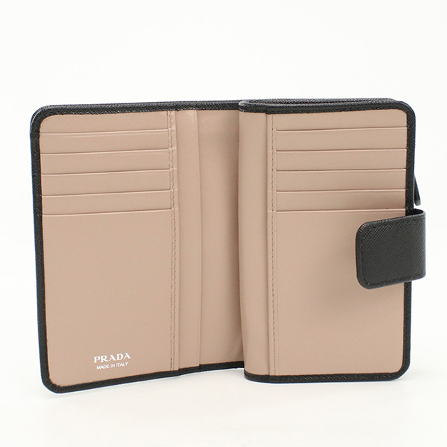 中古 プラダ 二折財布 レディース ブランド PRADA サフィアーノレザー