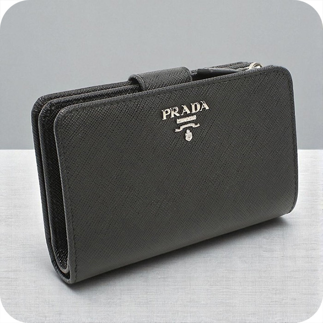 PRADA（プラダ） 中古 二折財布 レディース ブランド サフィアーノ