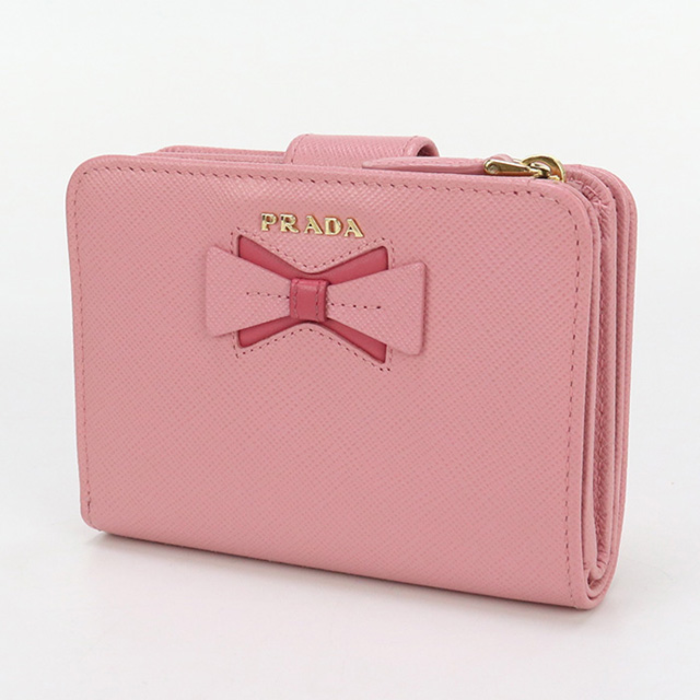 PRADA（プラダ） 中古 二折財布 レディース ブランド サフィアーノ