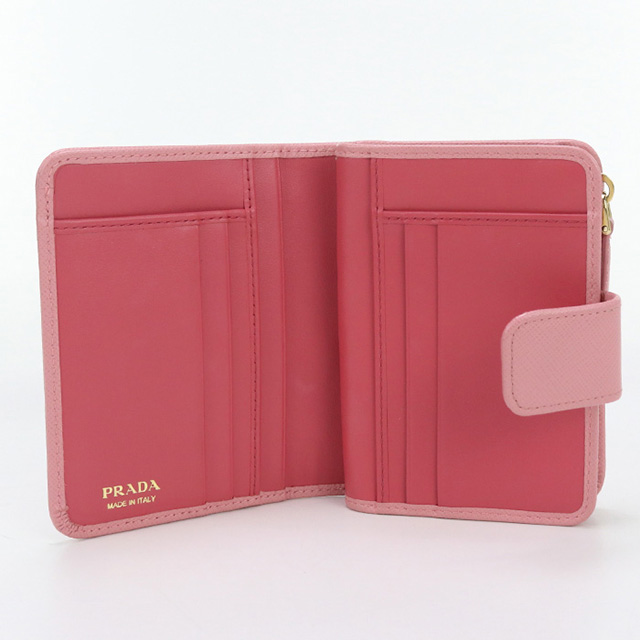 PRADA 中古 プラダ 二折財布 レディース ブランド サフィアーノ