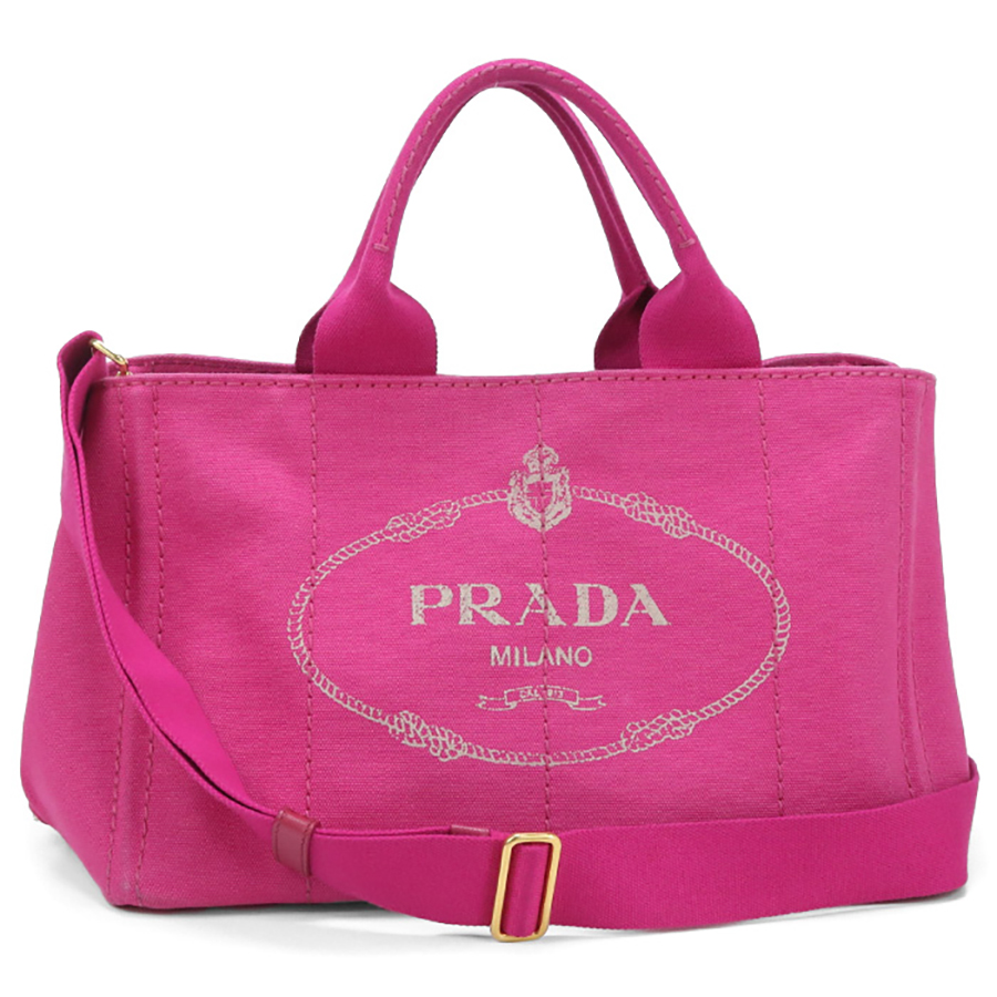 美品✨PRADA プラダ ピンク ナイロン ハンドバッグ トートバッグ 白タグ PRADA（プラダ） 中古 トートバッグ レディース ブランド カナパ 2WAY