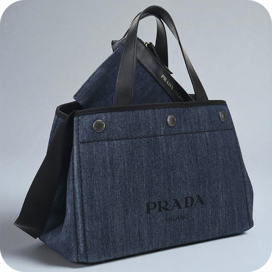 【お値下げ中！】PRADA ネイビー ハンドバッグ　トートバッグ　プラダ PRADA（プラダ） 中古 トートバッグ レディース ブランド PRADA 2WAY