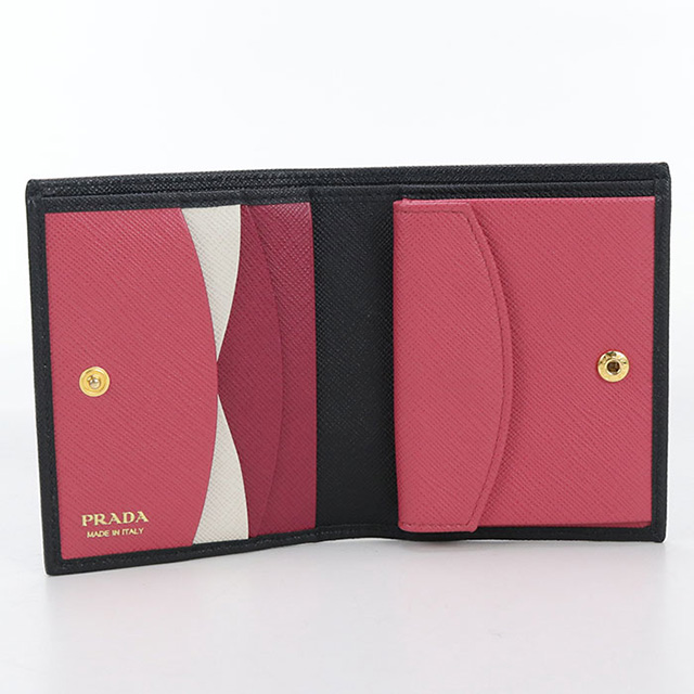 PRADA（プラダ） 中古 二折財布 レディース ブランド サフィアーノ