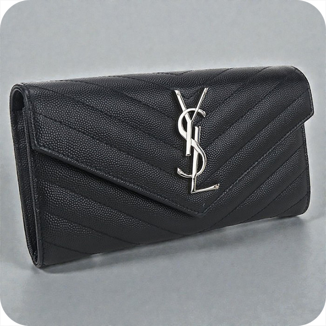 SAINT LAURENT 中古 サンローラン 長財布二折 レディース ブランド