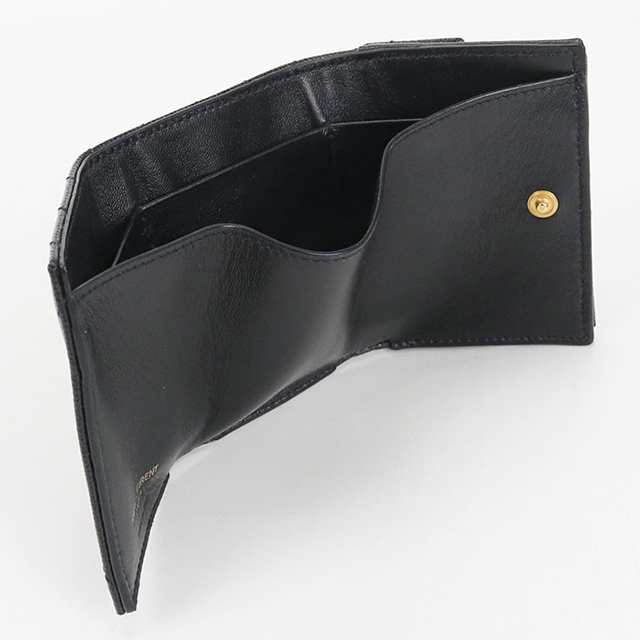 SAINT LAURENT 中古 サンローラン 三つ折り財布 コンパクト レディース