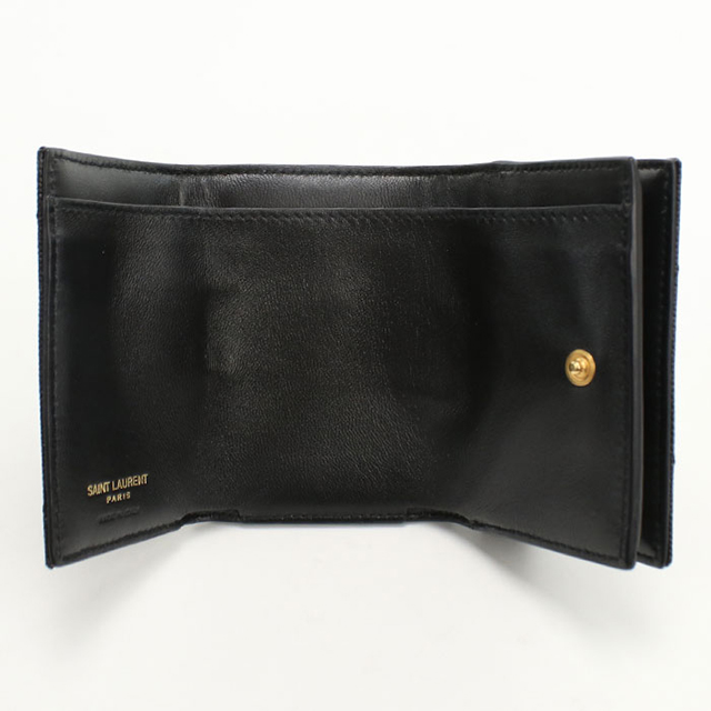 SAINT LAURENT 中古 サンローラン 三つ折り財布 レディース ブランド