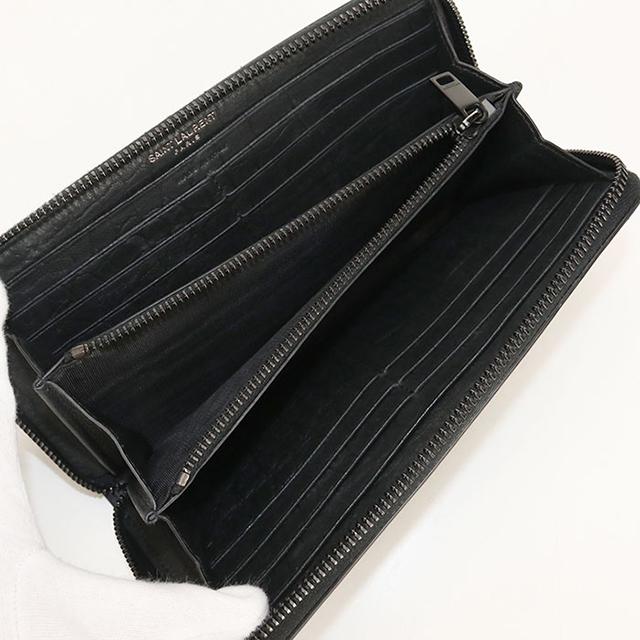 SAINT LAURENT 中古 サンローラン 長財布ラウンドファスナー