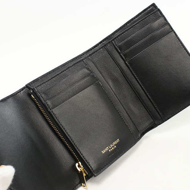 サンローラン SAINT LAURENT 財布 レディース 403943 カサンドラ コンパクト トリフォールドウォレット サンローラン SAINT LAURENT SAINT LAURENT 財布 403943 BOW02 BOW01