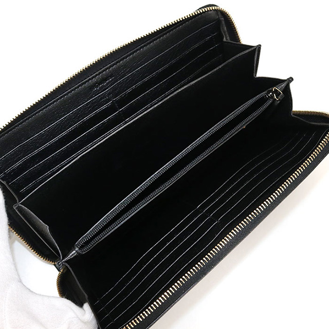 SAINT LAURENT 中古 サンローラン 長財布 ラウンドファスナー