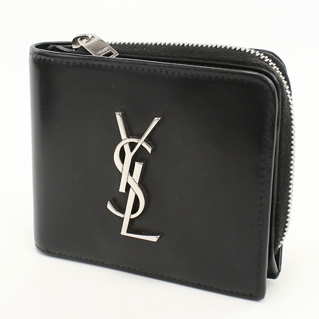 SAINT LAURENT 中古 サンローラン 二つ折り財布 コンパクト メンズ