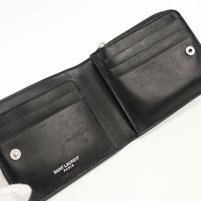 SAINT LAURENT/二つ折り財布/YSLロゴ・レザー/GUF403723/031*/ブランドバック/Bランク/63【中古】 SAINT LAURENT(サンローラン) / 2つ折り財布/レザー/RED/レディース