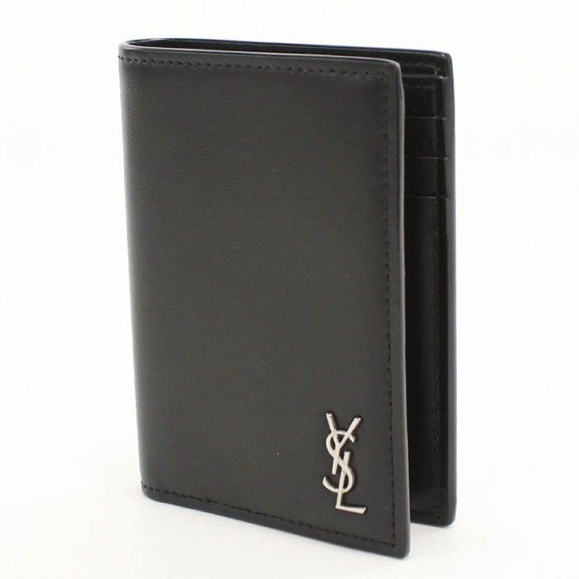 SAINT LAURENT 二つ折り財布 ブラック usdsl107385011-1c.jpg