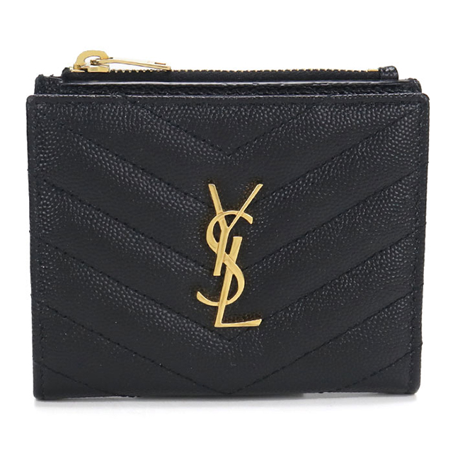 SAINT LAURENT 中古 サンローラン 二つ折り財布 コンパクト レディース