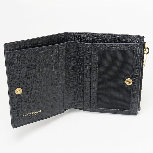SAINT LAURENT 中古 サンローラン 二つ折り財布 コンパクト レディース