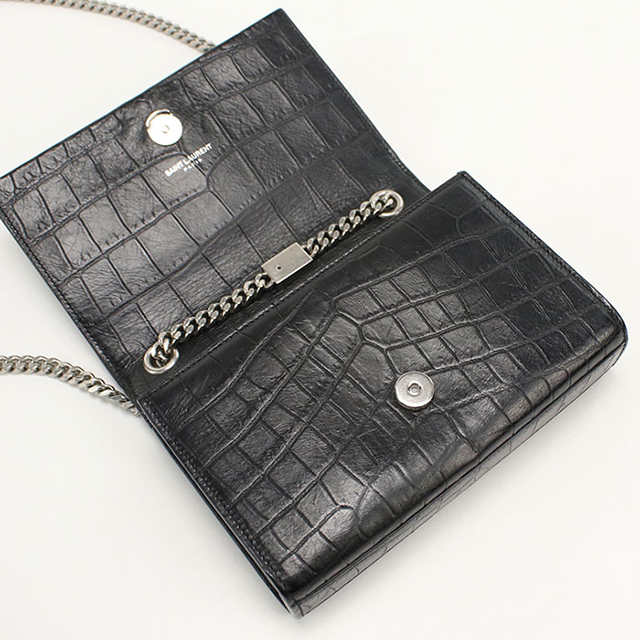  イヴサンローラン チェーンショルダーバッグ ブラック SAINT LAURENT 中古 サンローラン ショルダーバッグ レディース