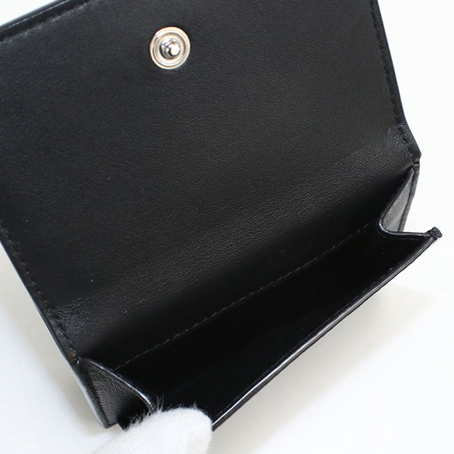 SAINT LAURENT 中古 サンローラン 三つ折り財布 コンパクト 三折財布