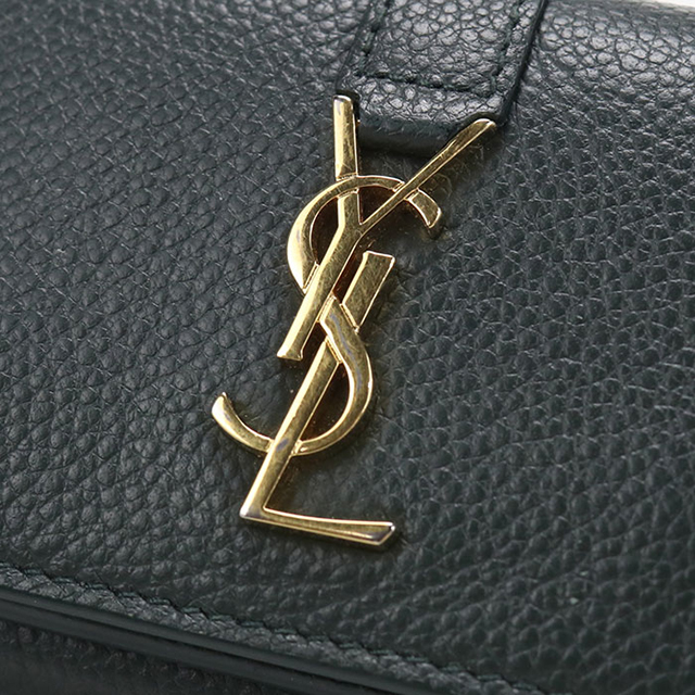 SAINT LAURENT 中古 サンローラン 三つ折り財布 コンパクト 三折財布