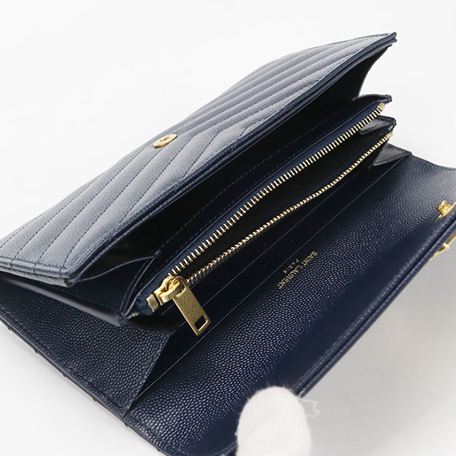 SAINT LAURENT 中古 サンローラン 長財布二折 レディース ブランド