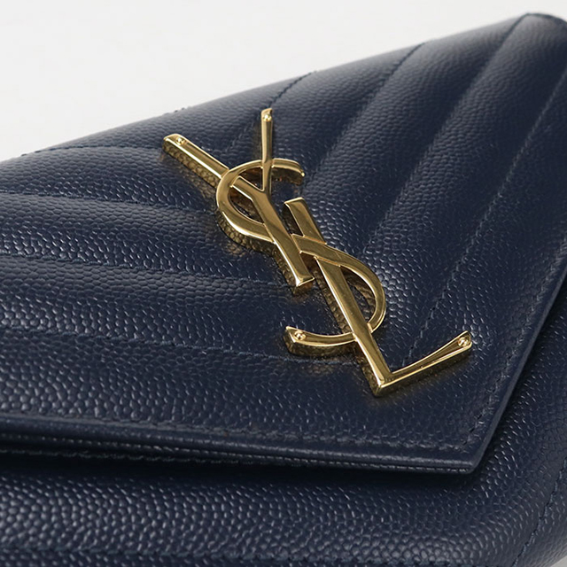 SAINT LAURENT 中古 サンローラン 長財布二折 レディース ブランド