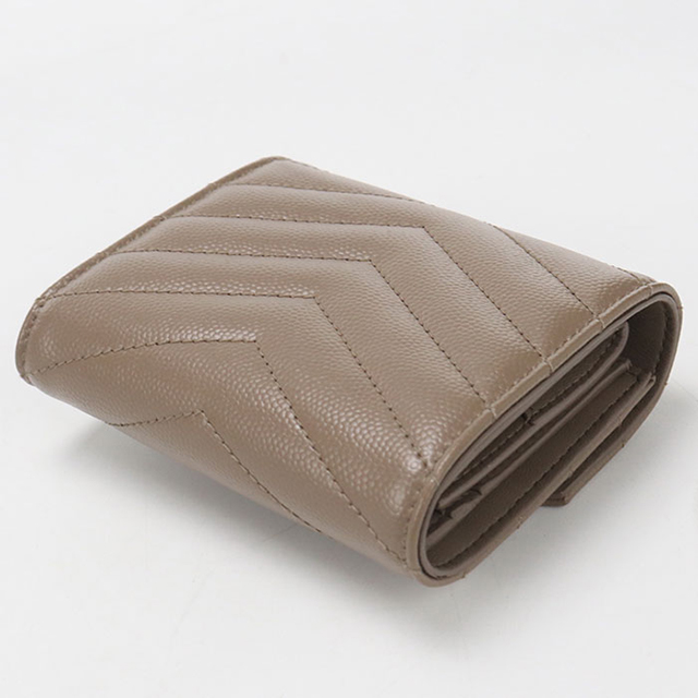 SAINT LAURENT 中古 サンローラン 三つ折り財布 コンパクト 三折財布