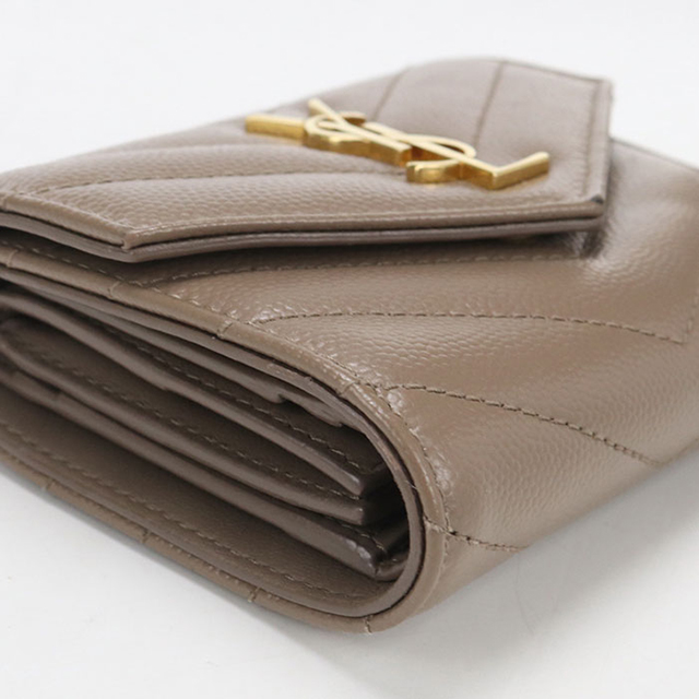 SAINT LAURENT 中古 サンローラン 三つ折り財布 コンパクト 三折財布