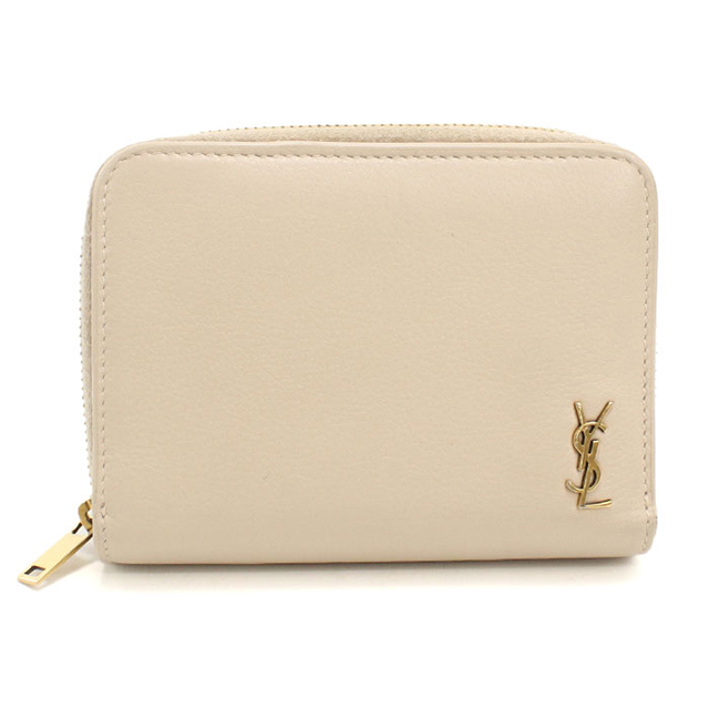 Saint Laurent ベージュ 三つ折り財布 SAINT LAURENT 中古 サンローラン 二つ折り財布 二折財布 レディース