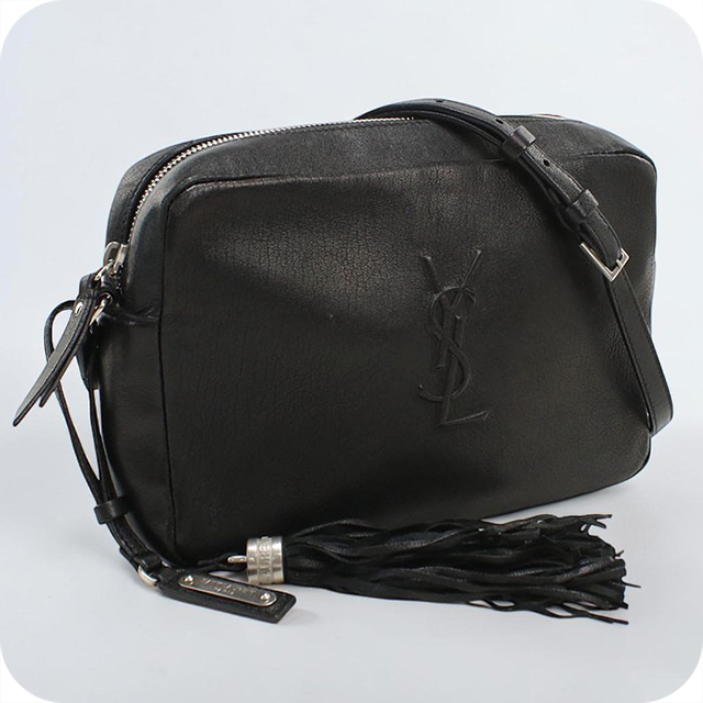 ゴ*ン様 Yves Saint Laurent ブラックショルダーバッグ SAINT LAURENT 中古 サンローラン 斜め掛け ショルダーバッグ
