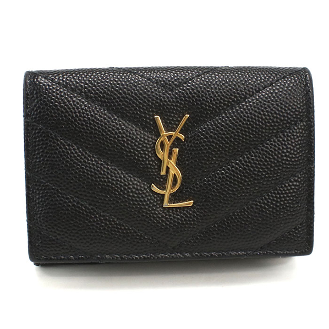 【美品】サンローラン YSL オリガミ タイニーウォレット 三つ折り財布 SAINT LAURENT 中古 サンローラン 三つ折り財布 コンパクト 三折財布