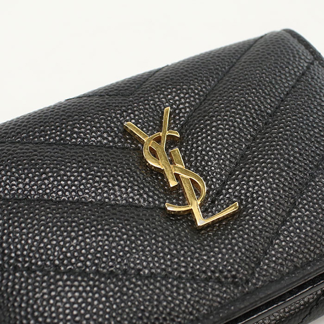 【美品】サンローラン YSL オリガミ タイニーウォレット 三つ折り財布 SAINT LAURENT 中古 サンローラン 三つ折り財布 三折財布 レディース