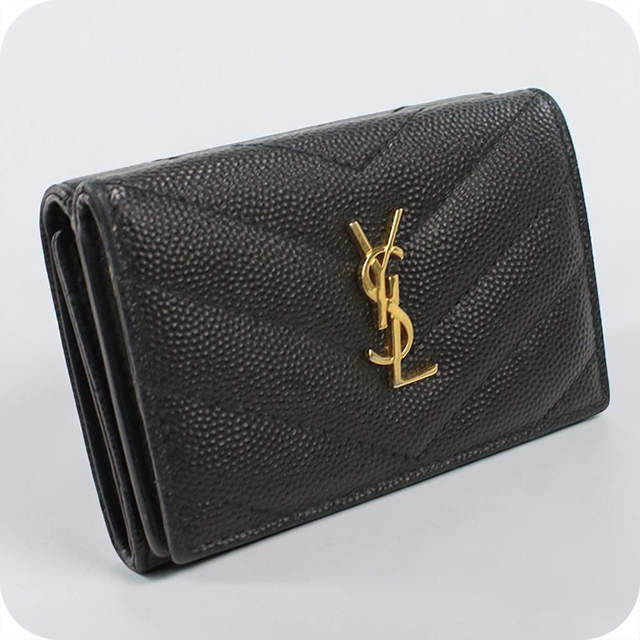 【未使用】SAINT LAURENT 三つ折り財布 SAINT LAURENT 中古 サンローラン 三つ折り財布 コンパクト 三折財布