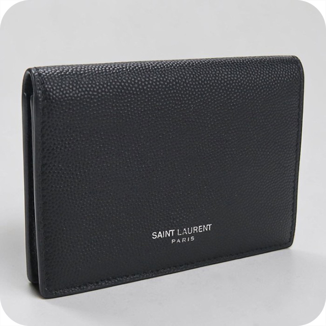未使用級✨イブサンローラン　カードケース　ブラック　レザー　名刺入れ　IDケース SAINT LAURENT 中古 サンローラン 名刺入れ メンズ ブランド ビジネス