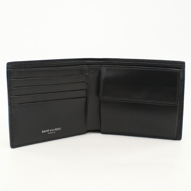 サンローラン　コンパクト財布 SAINT LAURENT 中古 サンローラン 二つ折り財布 コンパクト メンズ