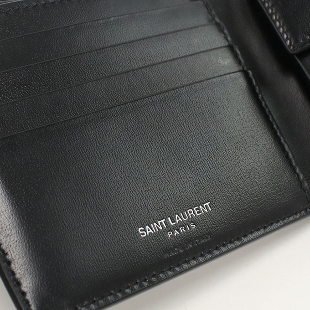 SAINT LAURENT 中古 サンローラン 二つ折り財布 コンパクト メンズ