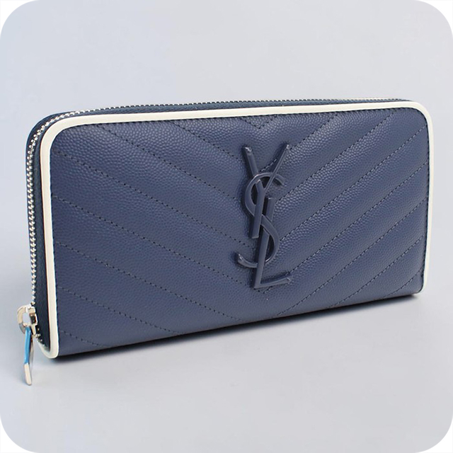 SAINT LAURENT 中古 サンローラン 長財布ラウンドファスナー